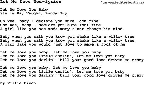 let you song lyrics